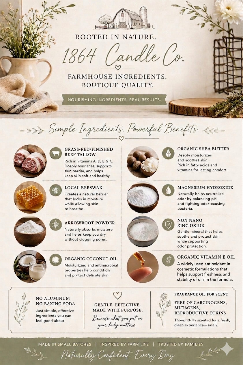Tallow & Beeswax Deodorant for Men & Women
